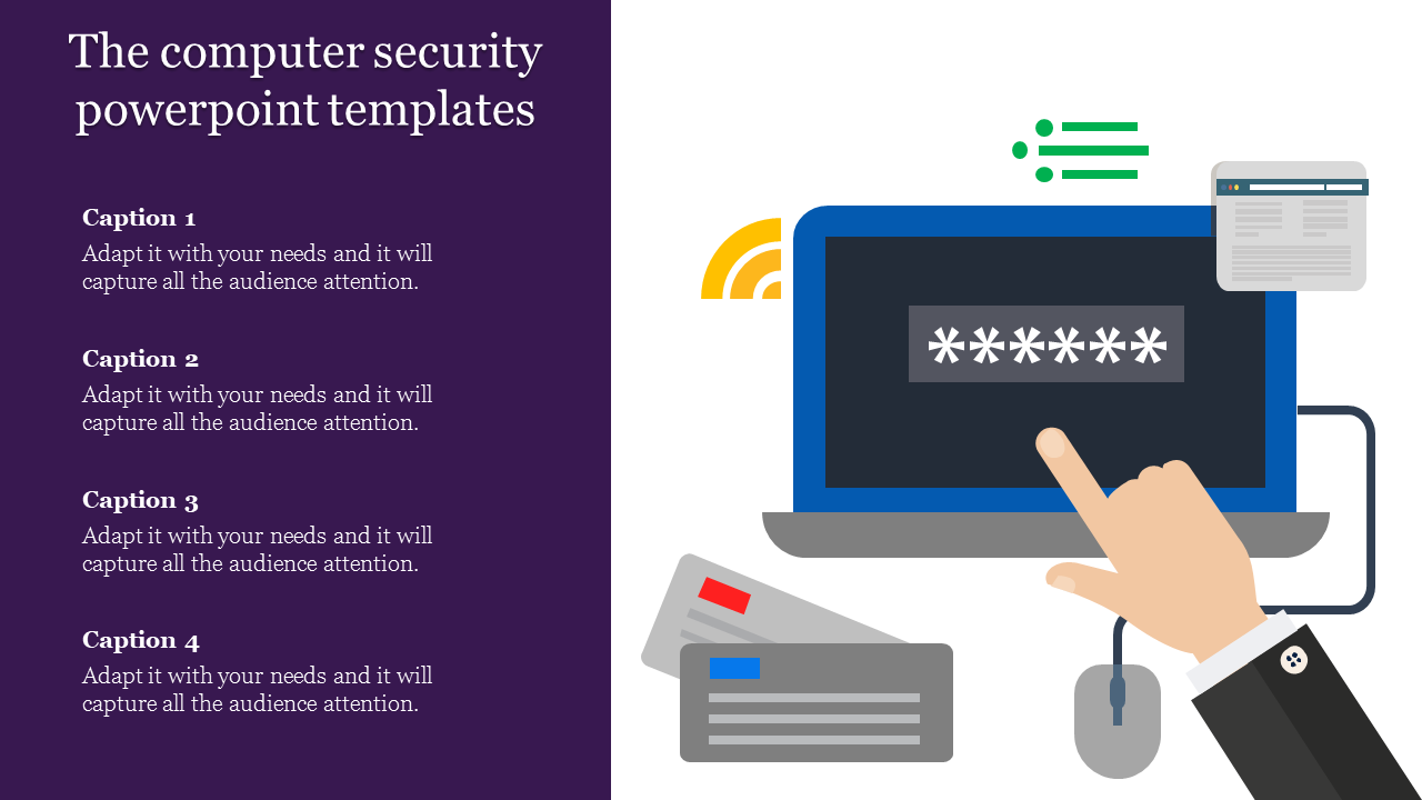 security powerpoint templates-The computer security powerpoint templates